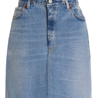 Re/Done Double Waisted Pencil Re Done X Levis Skirt