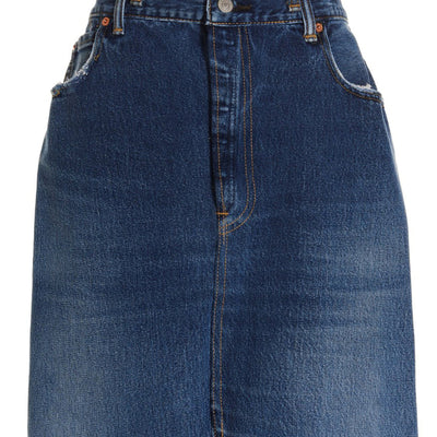 Re/Done Double Waisted Pencil Re Done X Levis Skirt