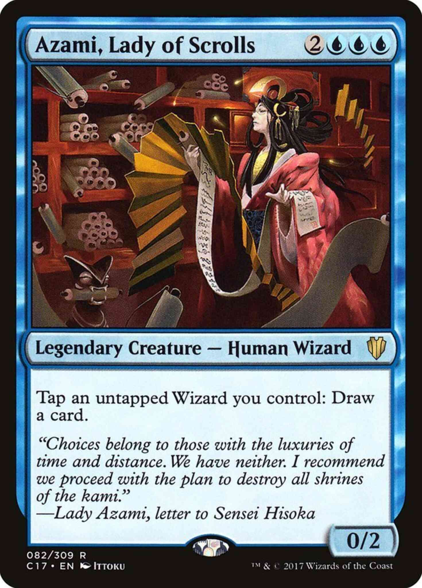 Azami, Lady of Scrolls [82] [Commander 2017] [Non-Foil]
