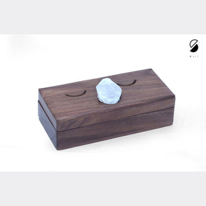 Brown - Handcrafted Wooden Double Side Tissue Box