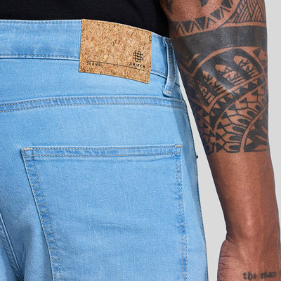 Light Blue Tapered Fit Jeans