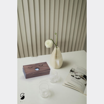 Brown - Handcrafted Wooden Double Side Tissue Box