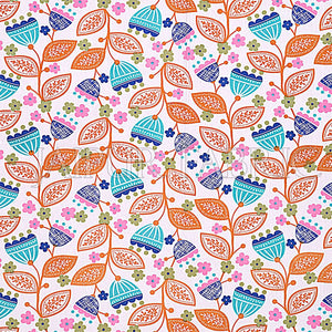 Green Border Flower and Leaf Printed Cotton Double Bed Sheet