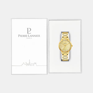 Galiera Women Quartz Gold Dial Analog Stainless Steel Watch 003L542