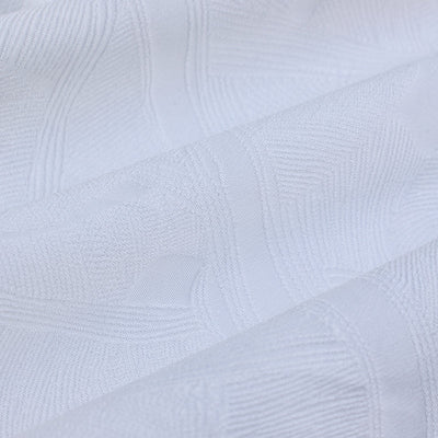 White Slim Fit Self-Design Shirt