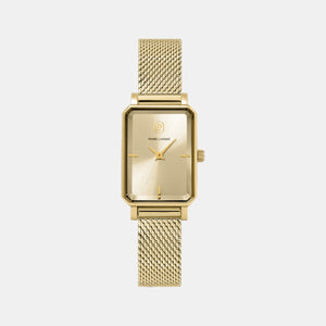 Ariane Women Quartz Gold Dial Analog Mesh Watch 006L542