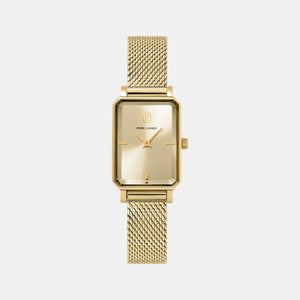 Ariane Women Quartz Gold Dial Analog Mesh Watch 006L542