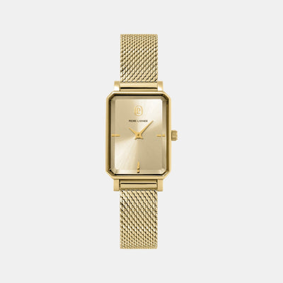 Ariane Women Quartz Gold Dial Analog Mesh Watch 006L542