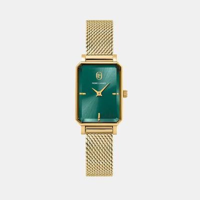 Ariane Women Quartz Green Dial Analog Mesh Watch 006L572