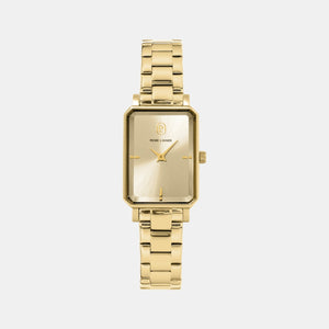 Ariane Women Quartz Gold Dial Analog Stainless Steel Watch 007J542