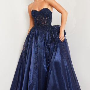 Tulle Strapless A-line Gown by Jovani 00915