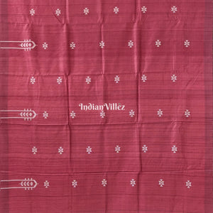 Rust Ganjam Bomkai Theme Gopalpur Tussar Silk Saree