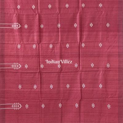 Rust Ganjam Bomkai Theme Gopalpur Tussar Silk Saree