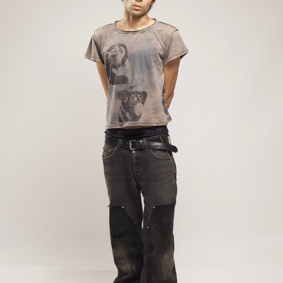 FERAL BRUTALITY T-SHIRT (FADED GREY)