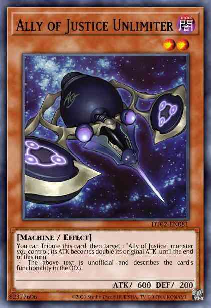 Ally of Justice Unlimiter - DT02-EN081 - Duel Terminal Normal Parallel Rare - Duel Terminal