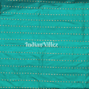 Sea Green Pure Banarasi Katan Silk Saree