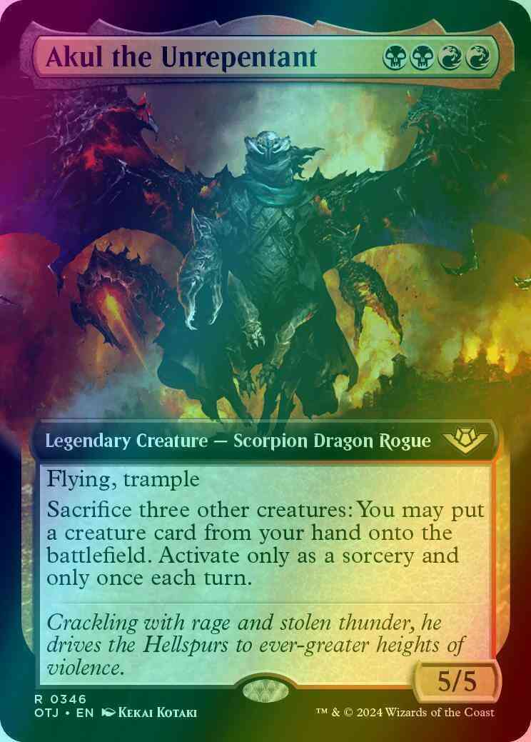 Akul the Unrepentant [346] [Extended Art] [Outlaws of Thunder Junction] [Foil]