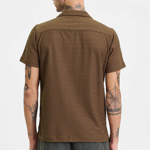 Brown Stripes Box Fit Shirt