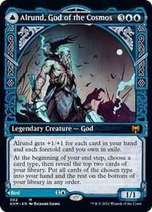 Alrund, God of the Cosmos // Hakka, Whispering Raven [302] [Showcase] [Kaldheim] [Non-Foil]