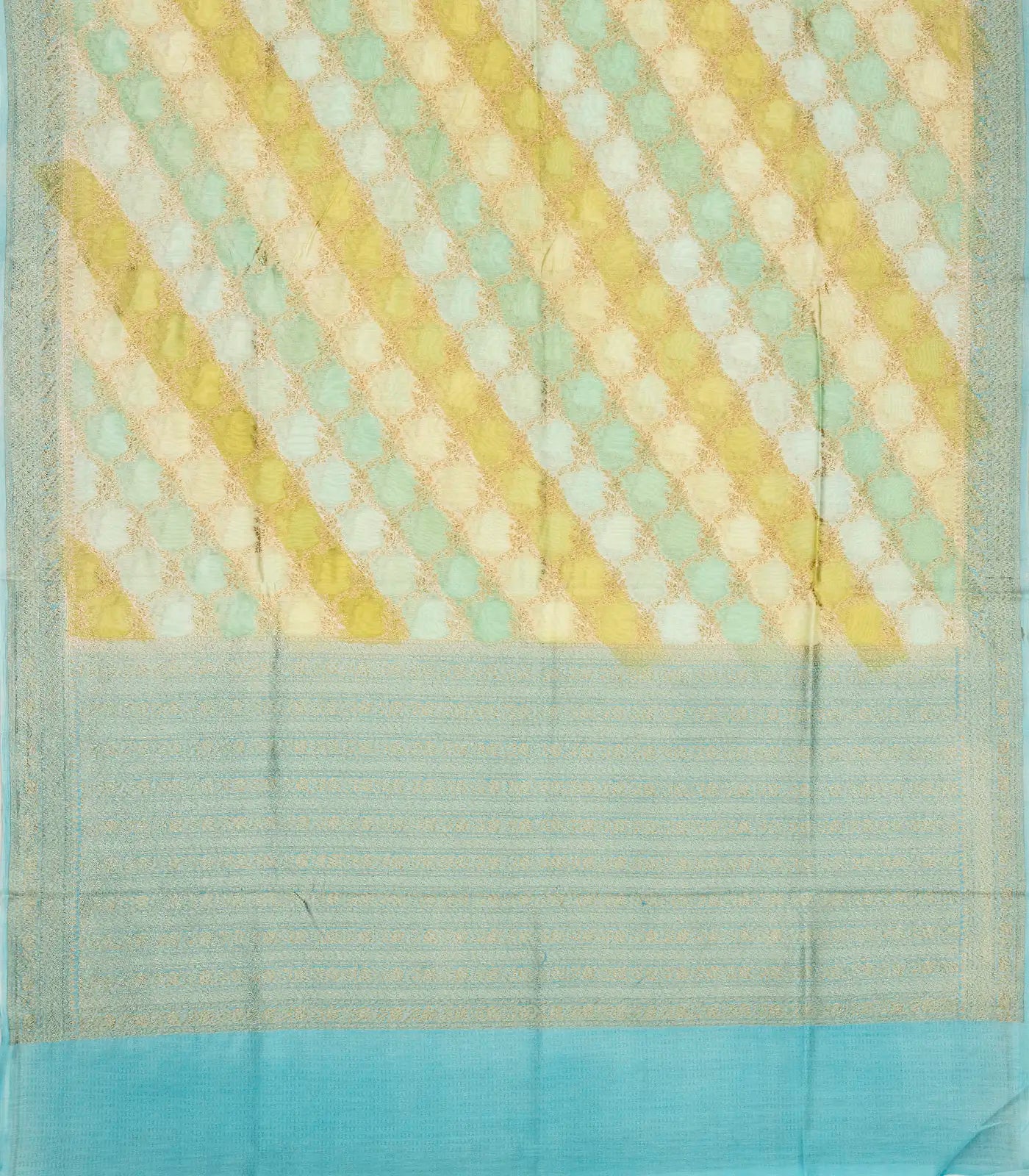 Multi Colour Handloom Banarasi Silk Cotton Saree With Jaal Motifs