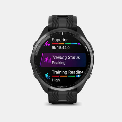 Forerunner 965 Men Automatic Carbon Grey Digital Silicone Watch  010-02809-10