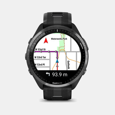 Forerunner 965 Men Automatic Carbon Grey Digital Silicone Watch  010-02809-10