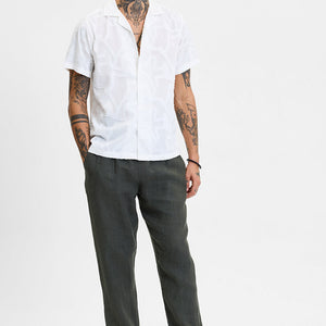 White Abstract Box Fit Shirt