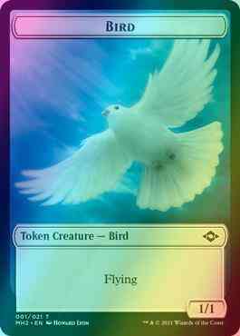 Bird Token (01) // Clue Token (15) [Modern Horizons 2 Tokens] [Foil]