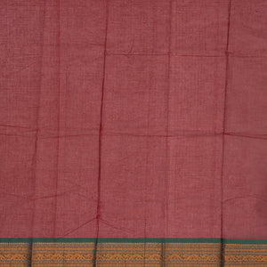 Crimson Handloom Chettinad Cotton Saree With Floral Buttas