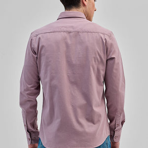 Mauve Solid Double Pocket Overshirt