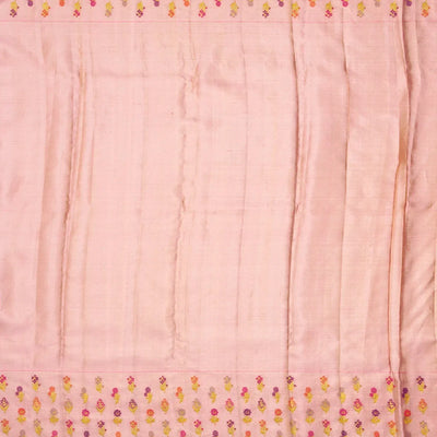 Cardamom Green Handloom Kanchipuram Tissue Silk Saree With Floral Motifs