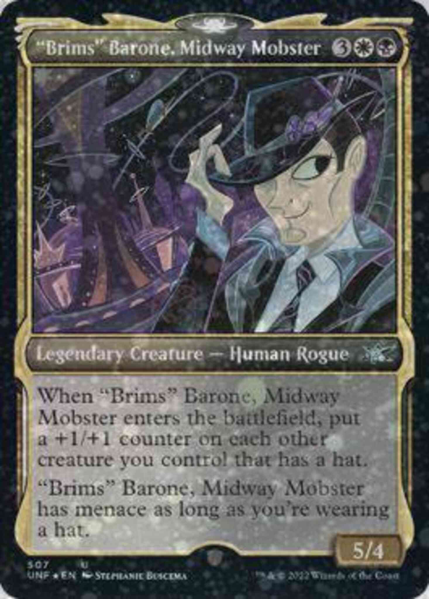 "Brims" Barone, Midway Mobster [507] [Showcase Cards of Tomorrow] [Unfinity] [Galaxy Foil]