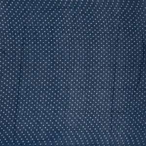 Navy Blue Woven Jaipur Cotton Saree And Printed Floral Motifs