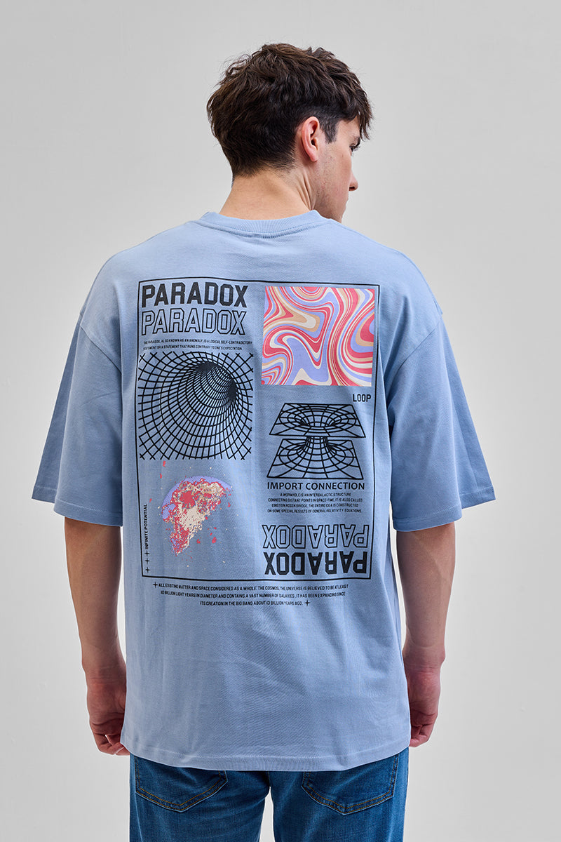 Paradox Light Blue Oversized T-Shirt