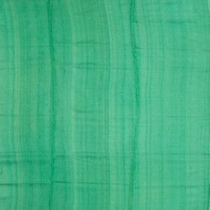 Green Handloom Printed Tussar Silk Saree With Floral Motifs-Green