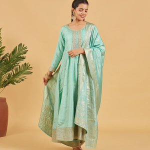 Pastel Teal  Anarkali Set