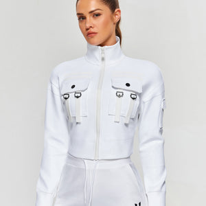 Futuristic Tech Active Jacket - White