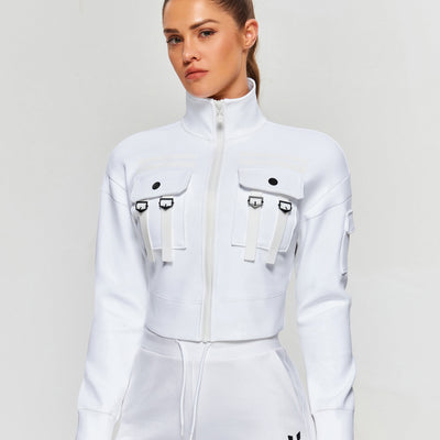 Futuristic Tech Active Jacket - White