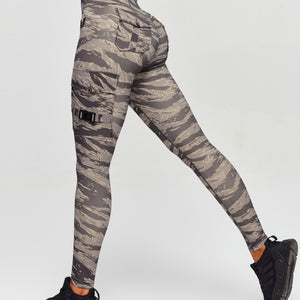 Cargo Fitness Leggings - Tiger Stripe Camo