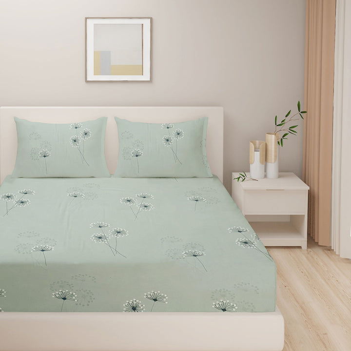 Swayam Zinnia Fitted Bed Sheet-25057