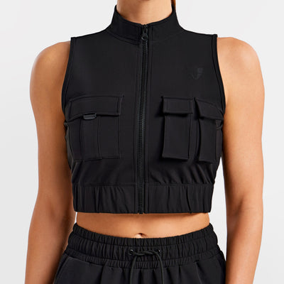 Cargo Power Moto top - Black