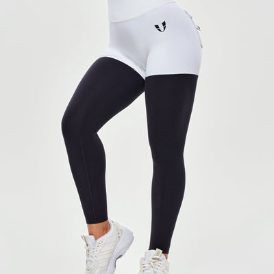 Cargo Athletic Leggings - Black and White