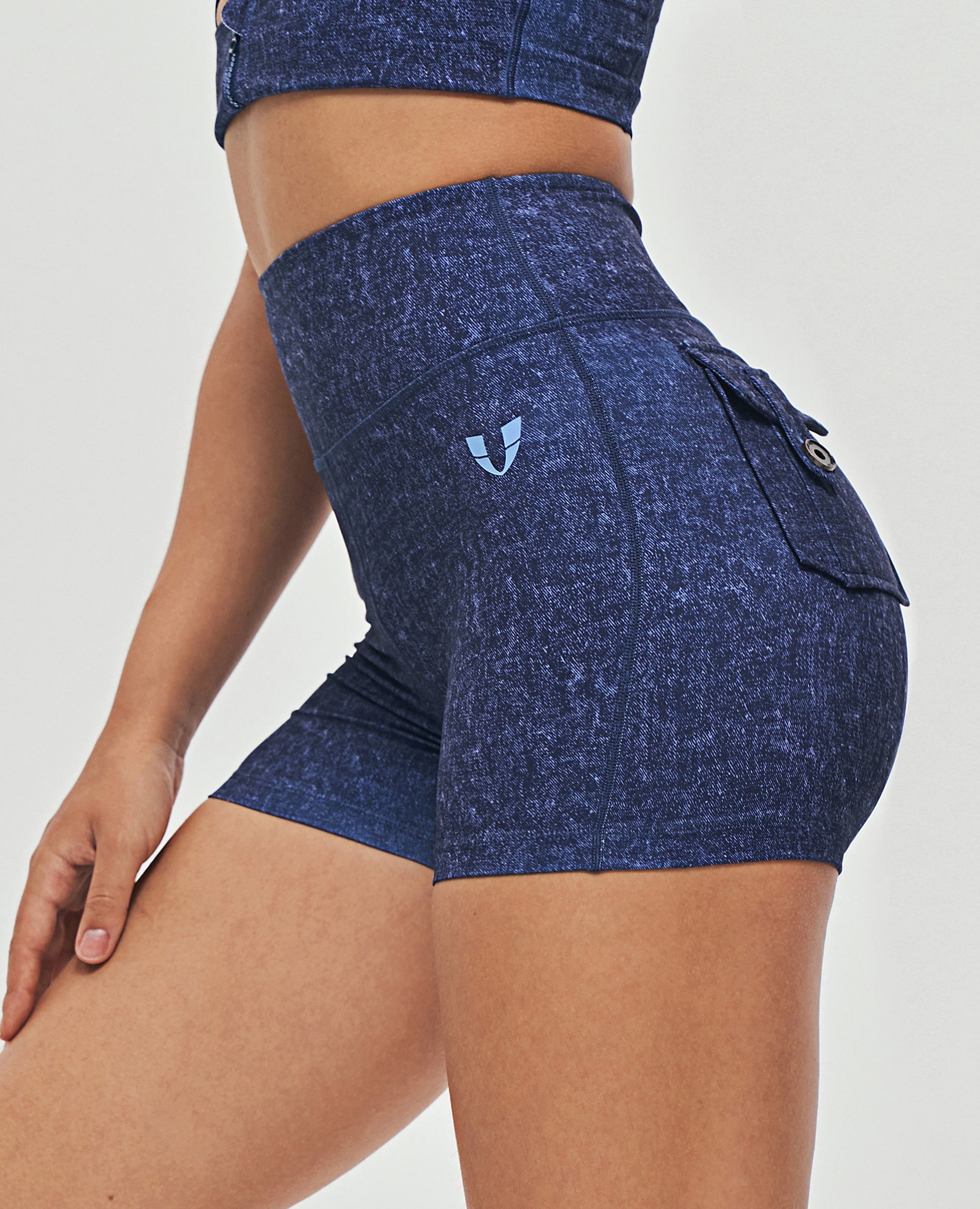 Cargo Short Shorts - Denim Blue