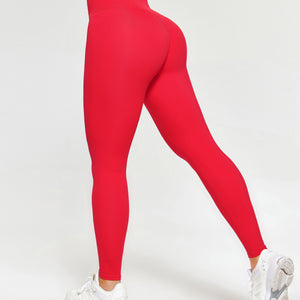 Firmabs High Waist Compression Leggings - Red