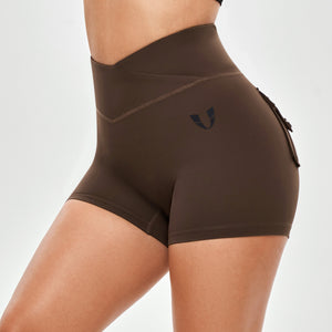 V-waist Cargo Shorts Plus-Dark Brown