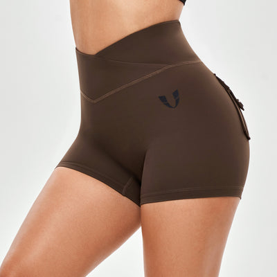 V-waist Cargo Shorts Plus-Dark Brown