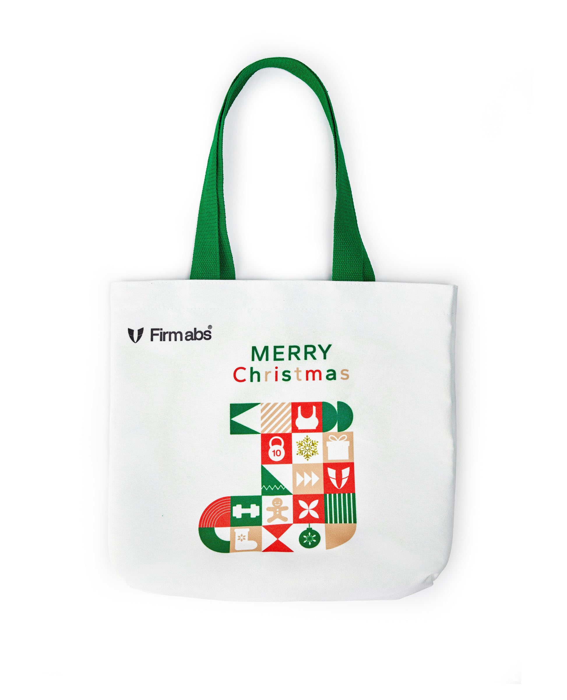 Firmabs Christmas Canvas Bag - White