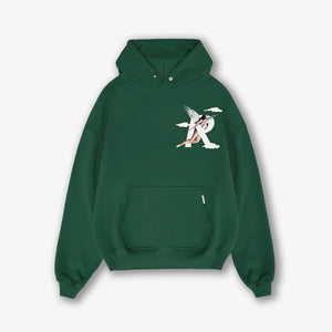 Represent | STORMS IN HEAVEN HOODIE  { RACING GREEN