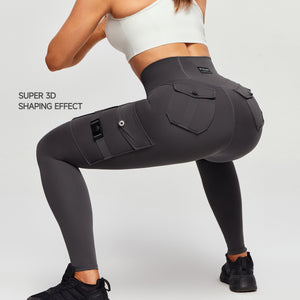 Cargo Fitness Leggings Plus - Elephant Grey