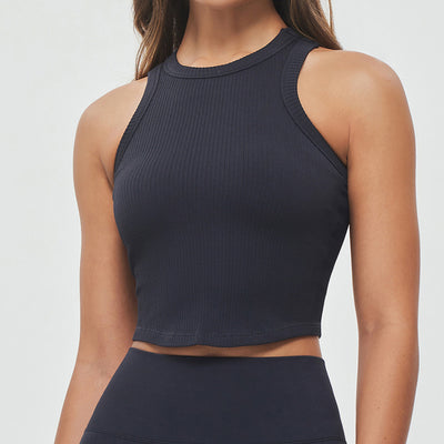 Padded Workout Tank - Black